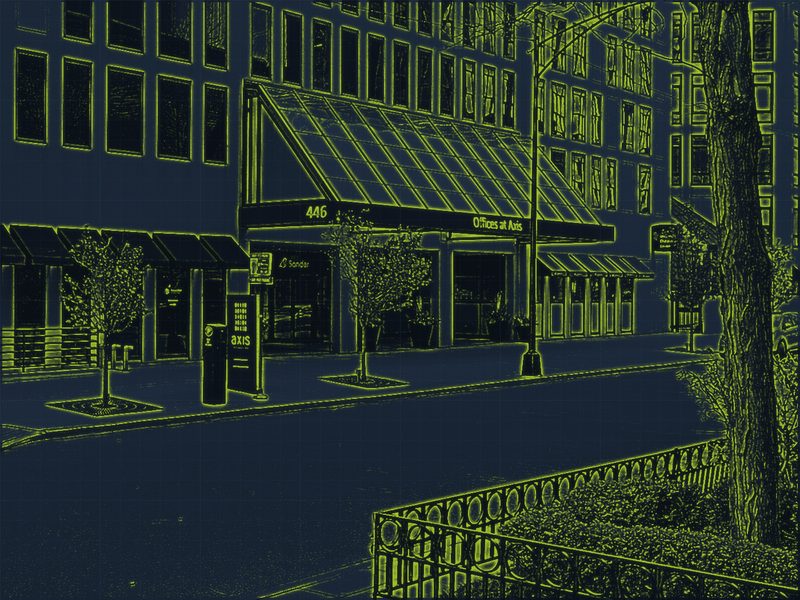 Schematic rendering of the 446 E Ontario Street entrance, Chicago